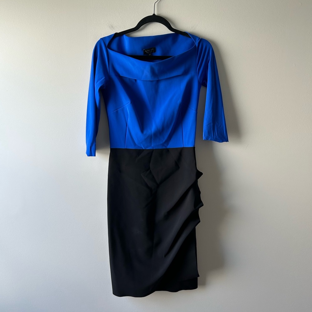 Chiara Boni royal blue and black dress